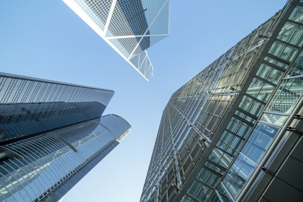 glass, office, building